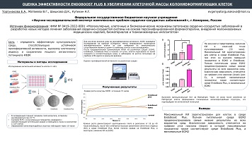 ОЦЕНКА ЭФФЕКТИВНОСТИ ENDOBOOST PLUS В УВЕЛИЧЕНИИ КЛЕТОЧНОЙ МАССЫ КОЛОНИЕФОРМИРУЮЩИХ КЛЕТОК