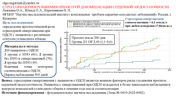 СТРЕССОРНАЯ ГИПЕРГЛИКЕМИЯ ПРИ ОСТРОЙ ДЕКОМПЕНСАЦИИ СЕРДЕЧНОЙ НЕДОСТАТОЧНОСТИ