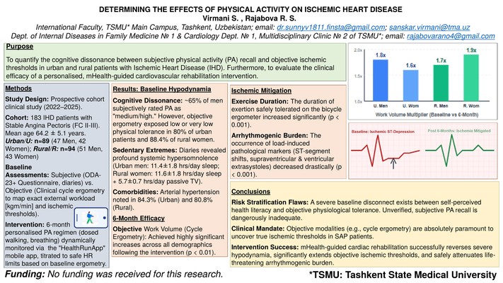 DETERMINING THE EFFECTS OF PHYSICAL ACTIVITY ON ISCHEMIC HEART DISEASE